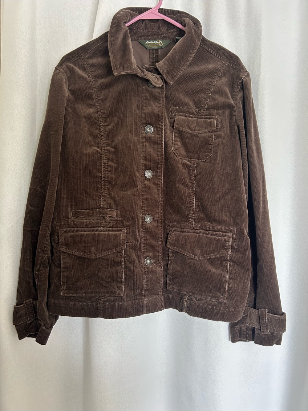Eddie Bauer Dark Brown Corduroy Button Jacket
